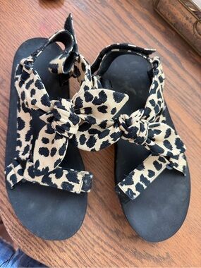Leopard print sandals